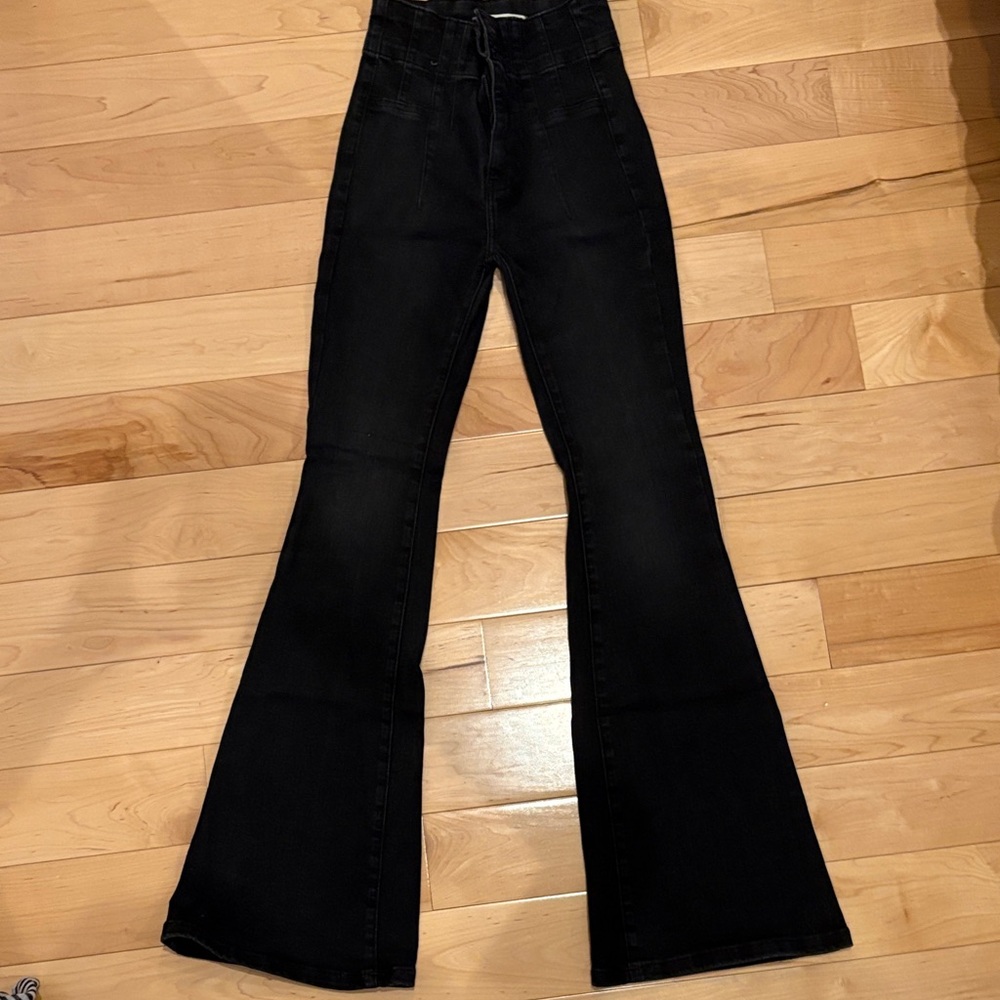 we the free black bootcut jeans